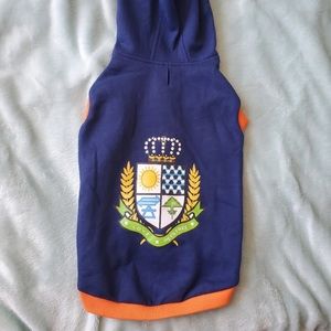 PetsTree Doggie Hoodie Purple Orange Preppy Size M NEW